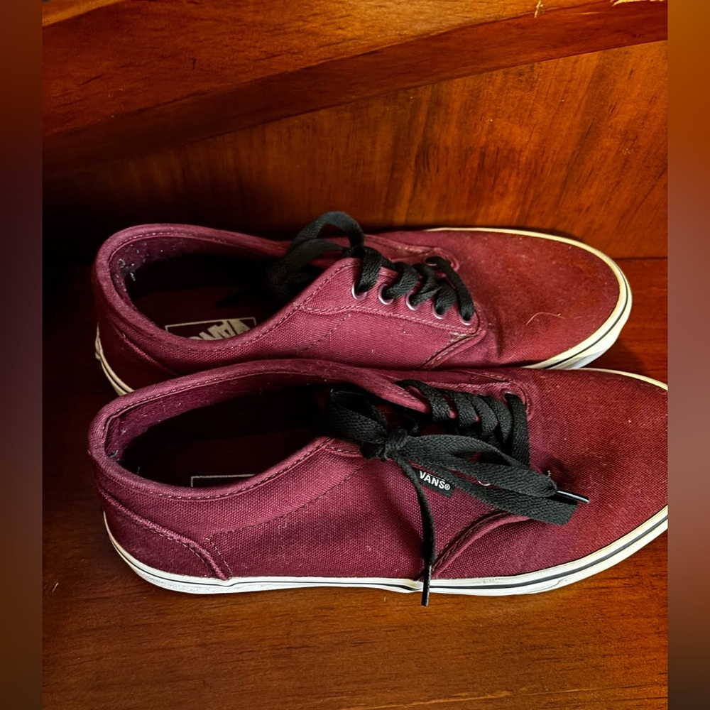 Vans Men's Burgundy Canvas Sneakers